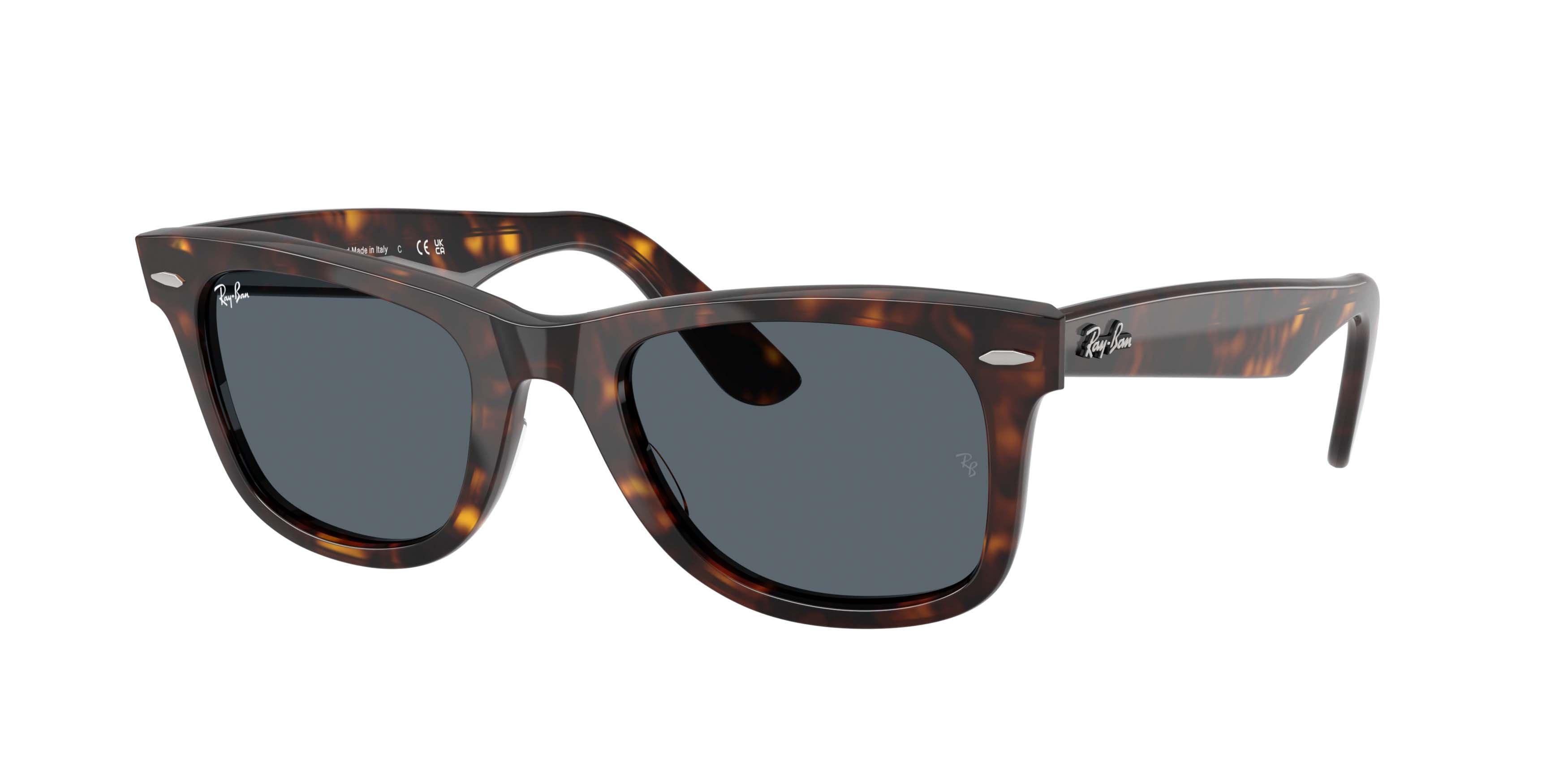 Ray-Ban Original Wayfarer Classic Dark Blue Sunglasses - Havana - BROWN/DARK BLUE